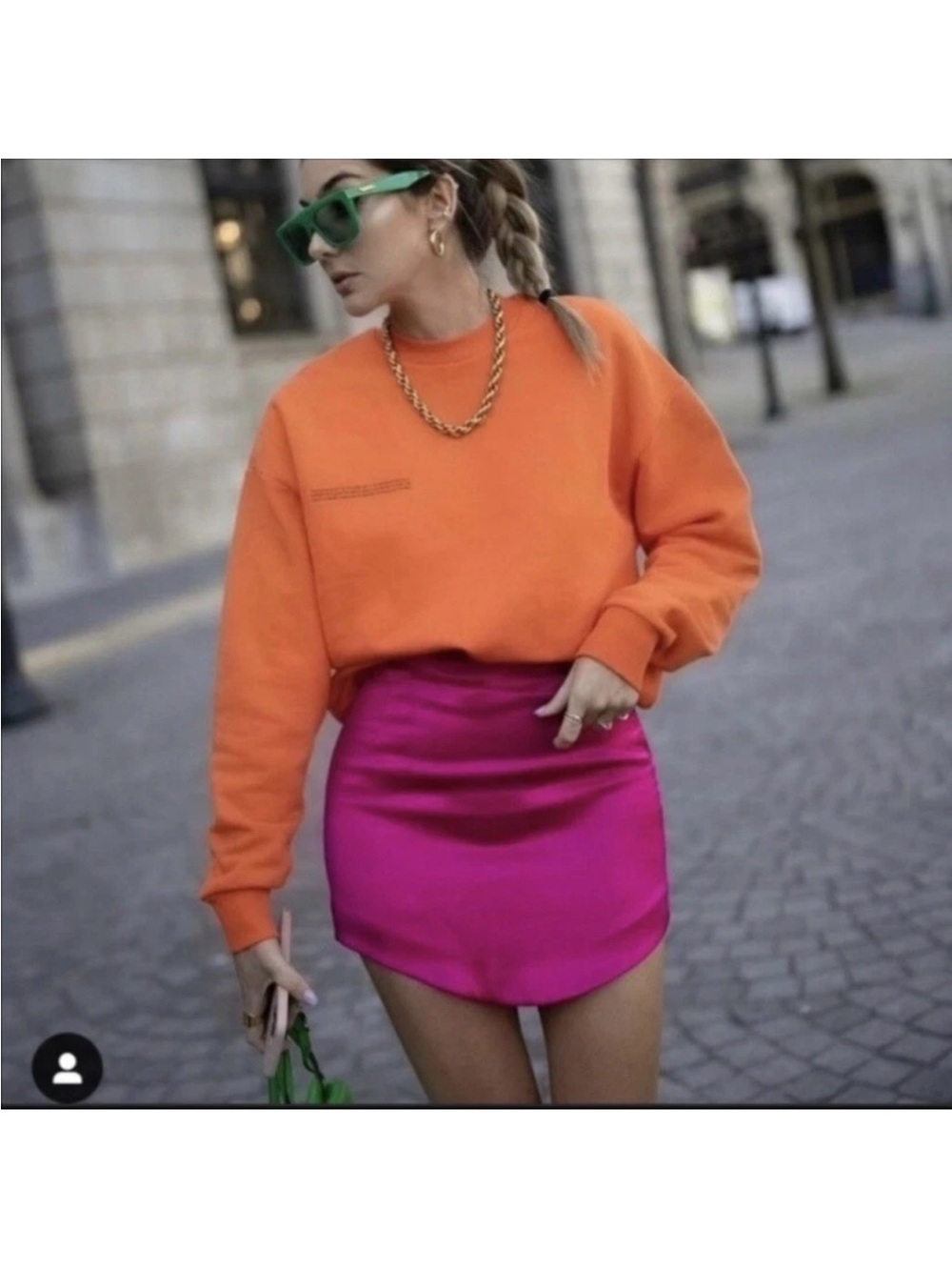 Zara Pink Satin Mini Skirt